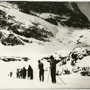 Cover image of Group of skiers - dark