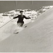 Cover image of Peter Whyte skiing