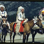 Cover image of Moses Chiniquay (center) and unidentified men on horseback