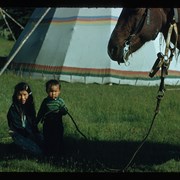 Cover image of Unknown children and horse
