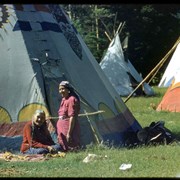 Cover image of Tipis at Banff Indian Days grounds