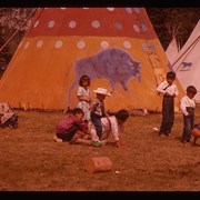 Cover image of Children playing at Banff Indian Days camp