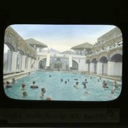 Cover image of Interior bath-house at Banff, R. [R.M.P. - Rocky Mountains Park] - Banff National Park