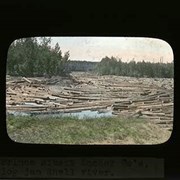 Cover image of Prince Albert Lumber Co's, log jam Shell river - Forestry