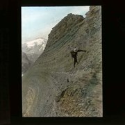 Cover image of On the Extinguisher a first & only ascent, Mt. Mumm showing in distance, Jasper Nat. Park