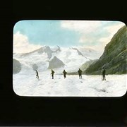 Cover image of Hikers in snowy valley