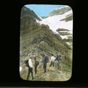 Cover image of Hikers, steep rock