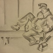 Cover image of Man Resting On Bench