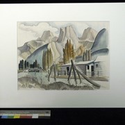 Cover image of Untitled [Three Sisters and Mt. Lougheed from Canmore Townsite]