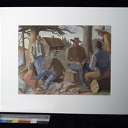 Cover image of Untitled [Five Men taking a Break]