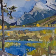 Cover image of Mount Rundle in Autumn from Vermilion Lakes