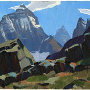 Cover image of Mount Hungabee from Odaray