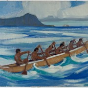 Cover image of Practicing For Canoe Racing, Waikiki