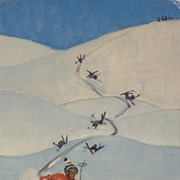 Cover image of Skiers, Grandma